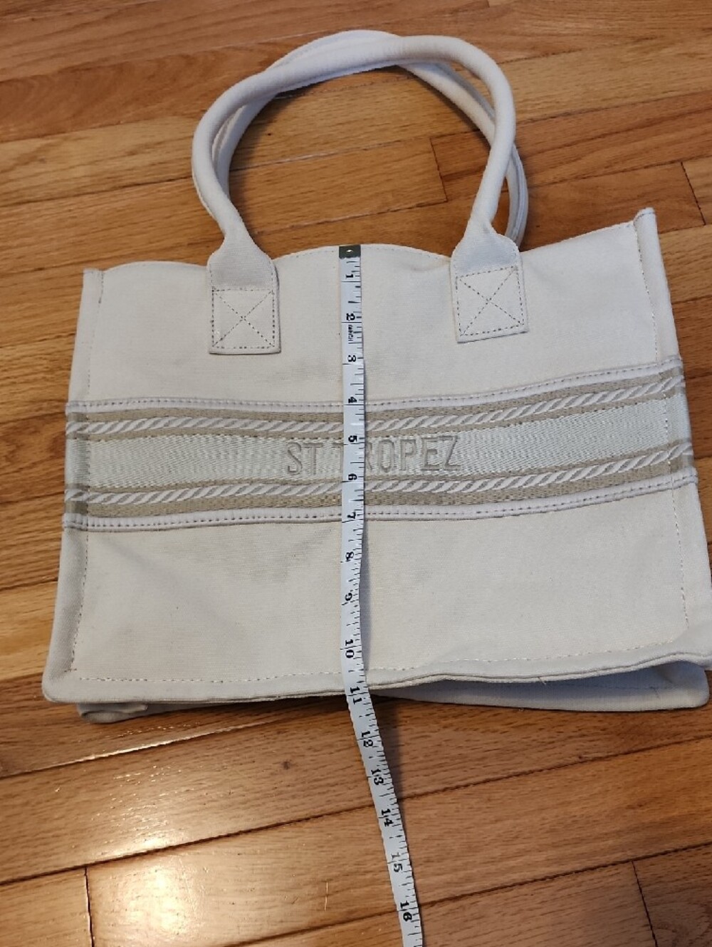 A New Day Cream Slide Sandals with Matching Cream Tote - Picture 5 of 6